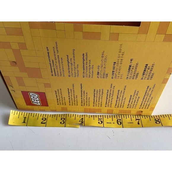 Lego Storage Head Container Pumpkin Halloween Jack O Lantern Orange SMALL NEW - Picture 8 of 9